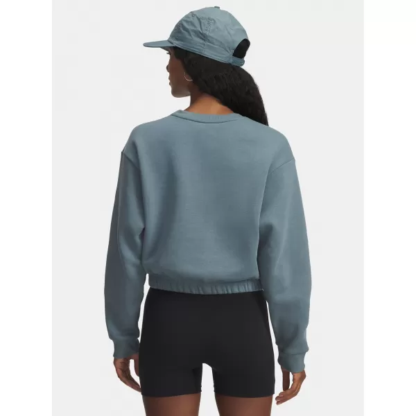  Дамски суичър UNDER ARMOUR UA RIVAL FLEECE PIPED CREW 6007035-587 СИНЬО 
