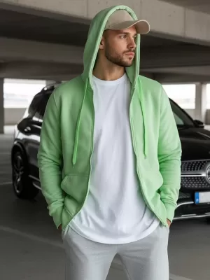 Мъжки суичър DSTREET BX5230 СВЕТЛО ЗЕЛЕНО