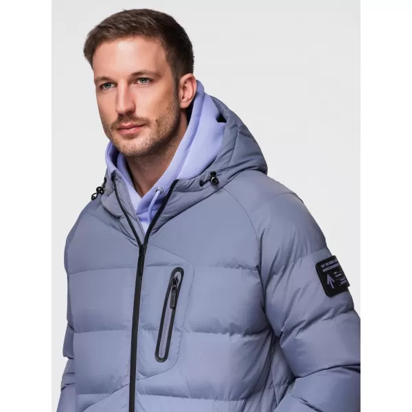  Мъжко яке OMBRE OM-JAHP-0302 ИЗГАСНА ЛИЛАВО 