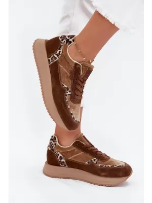 Дамски маратонки BIG STAR OO274A313 BROWN/BEIGE Big Star Shoes