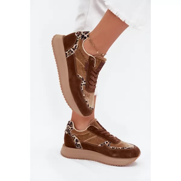  Дамски маратонки BIG STAR OO274A313 BROWN/BEIGE Big Star Shoes 