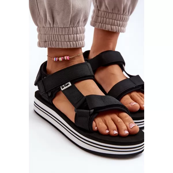  Дамски сандали LEE COOPER LCW-24-05-2753L ЧЕРНО/БЯЛО 