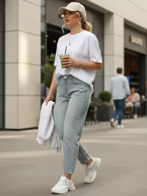 Дамски панталон DSTREET UY2858 СИНЬО