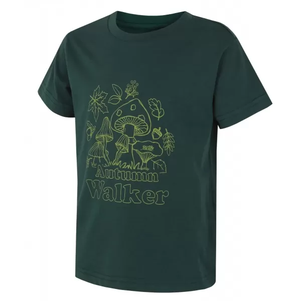  Детска тениска HUSKY TEE MUSHROOM K ТЪМНО ЗЕЛЕНО 
