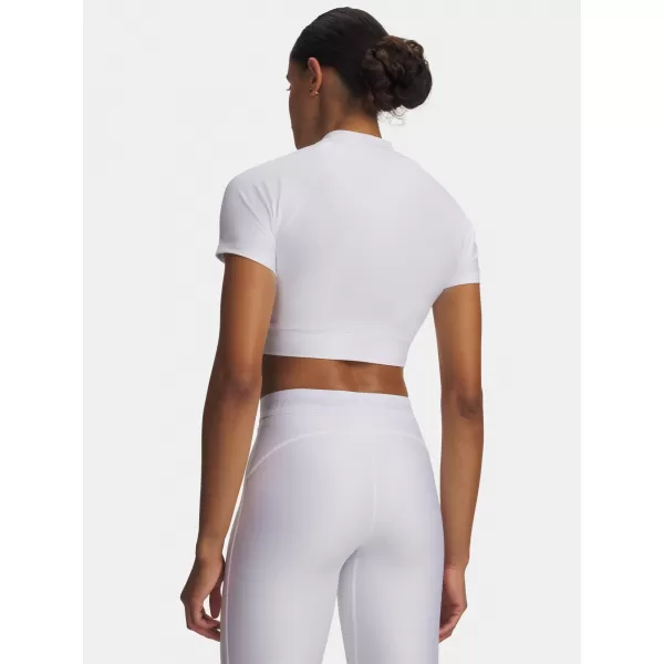  Дамска тениска HEATGEAR CROP MOCK SS 6010006-100 WHITE Under Armour 
