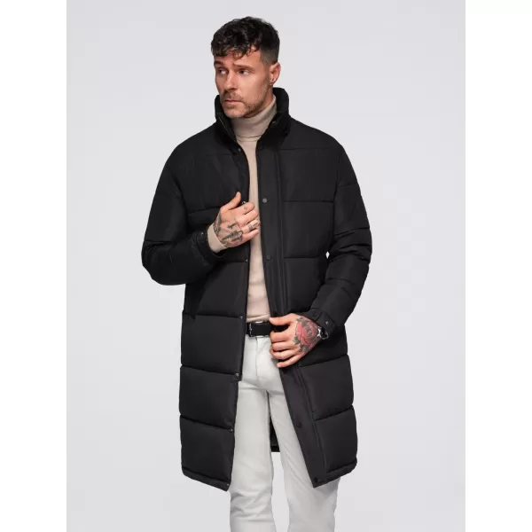 Мъжко зимно яке OMBRE OM-JALJ-0309 ЧЕРЕН 