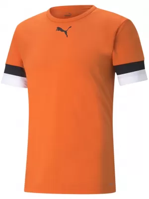 Мъжка функционална тениска PUMA TEAMRISE JERSEY 704932-08 ЗЛАТЕН МАК/ЧЕРЕН/БЯЛ