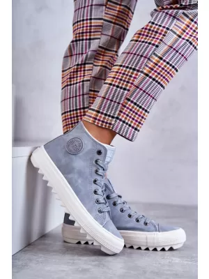 Дамски маратонки BIG STAR EE274115 LIGHT BLUE Big Star Shoes