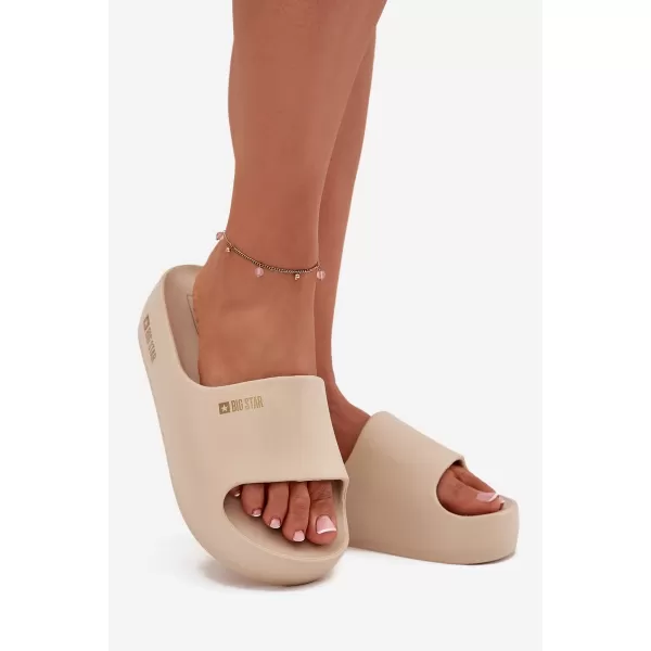  Дамски чехли BIG STAR SS274722 BEIGE Big Star Shoes 