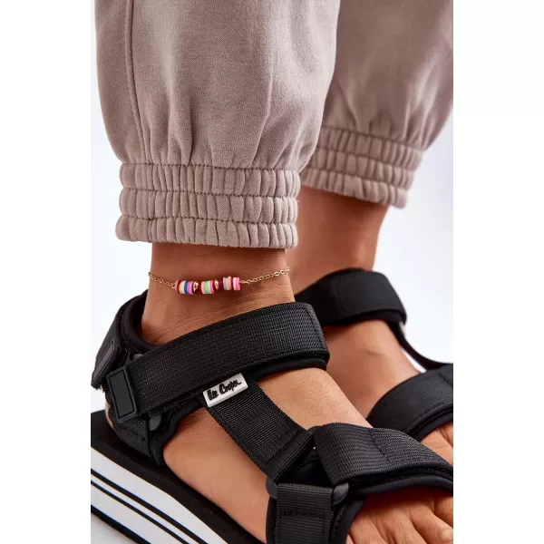  Дамски сандали LEE COOPER LCW-24-05-2753L ЧЕРНО/БЯЛО 