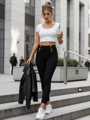 Дамски панталон DSTREET UY2849 ЧЕРЕН