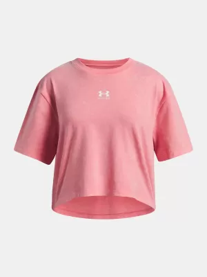 Тениска за момиче UNDER ARMOUR UA G RIVAL WASH SS 6011673-600 РОЗОВО