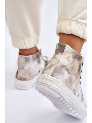 Дамски маратонки BIG STAR LL274047 WHITE/OLIVE Big Star Shoes
