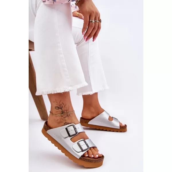  Дамски чехли BIG STAR LL274476 SILVER Big Star Shoes 