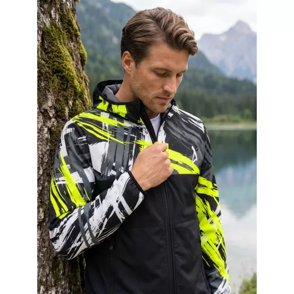  Мъжко първокласно яке софтшел ALTISPORT VOJ/ALM039JACK01 ЧЕРНО И ЖЪЛТО 