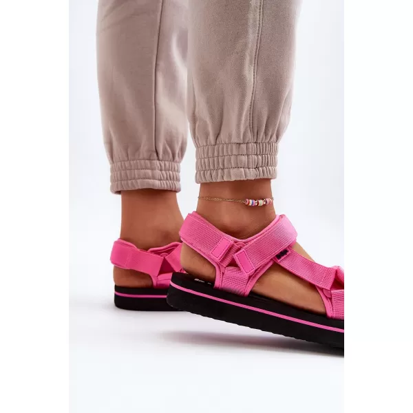  Дамски сандали LEE COOPER LCW-23-34-2613 ЧЕРНО/ФУКСИЯ 