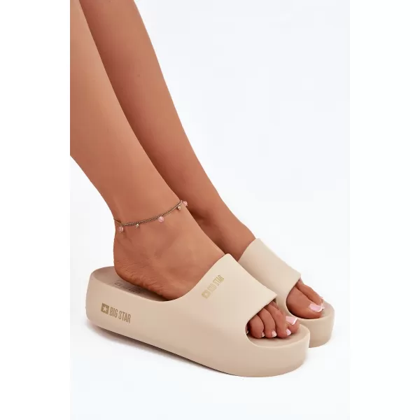  Дамски чехли BIG STAR SS274722 BEIGE Big Star Shoes 
