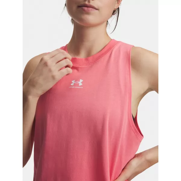  Дамски потник UNDER ARMOUR UA RIVAL MUSCLE TANK 1383659-600 РОЗОВО 