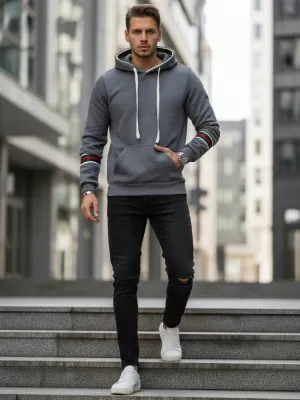 Мъжки суичър DSTREET BX5946 СИВО