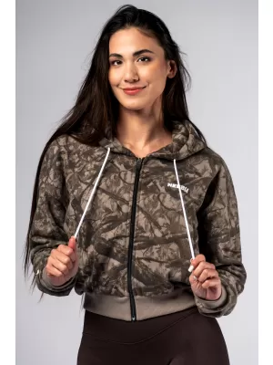 Суичър с цип POWER 895 LIGHT BROWN CAMO Nebbia