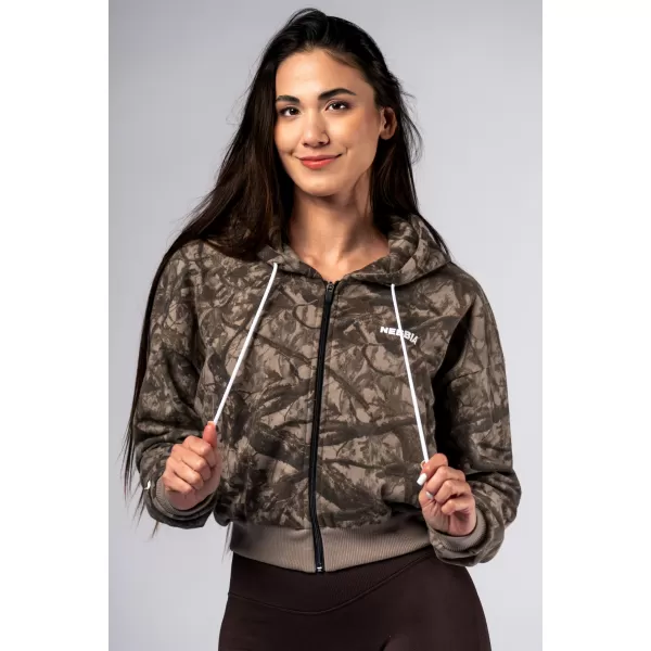  Суичър с цип POWER 895 LIGHT BROWN CAMO Nebbia 