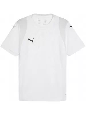 Мъжка функционална тениска PUMA TEAMCUP JERSEY 706272-04 БЯЛА ПУМА/ЧЕРНА ПУМА