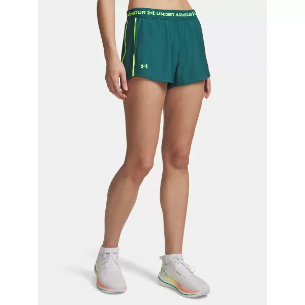  Дамски шорти UNDER ARMOUR TECH PLAY UP SHORTS 1389882-338 ЗЕЛЕНО 
