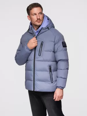 Мъжко яке OMBRE OM-JAHP-0302 ИЗГАСНА ЛИЛАВО