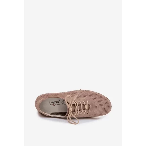  Дамски обувки S.BARSKI LR61-7080 ТЪМНО БЕЖОВО 