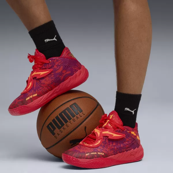  Ботуши PUMA MB.05 CROWD SURF 312132-01 PUMA ЧЕРВЕНО/МАГЕНТА БЛЯСЪК 