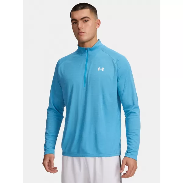  Мъжка тениска UNDER ARMOUR UA TECH TEXTURED 1/2 ZIP 1382797-453 СИНЬО 
