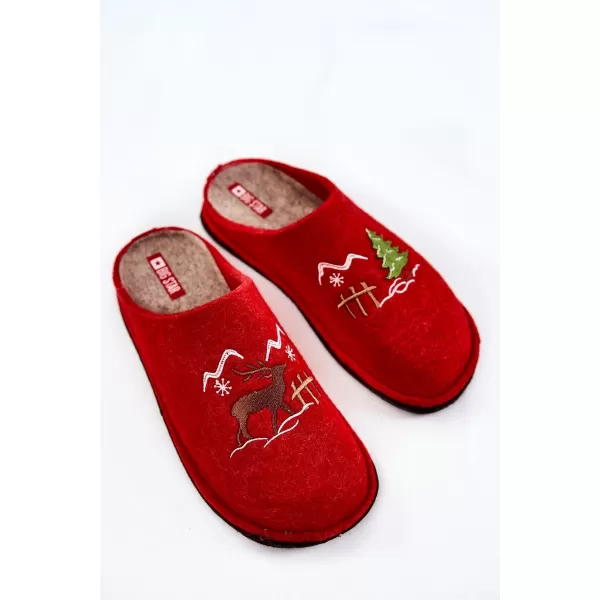  Дамски чехли BIG STAR KK276017 RED/BEIGE Big Star Shoes 