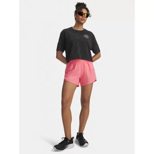  Дамски шорти UNDER ARMOUR UA FLY BY 3'' SHORTS 1382438-602 РОЗОВО 
