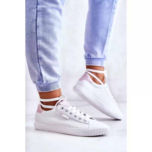  Дамски маратонки BIG STAR HH274073 WHITE/PINK Big Star Shoes 