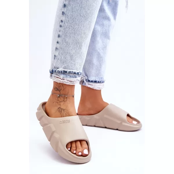  Дамски чехли BIG STAR LL274593 BEIGE Big Star Shoes 