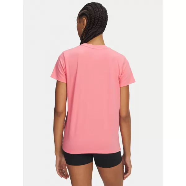  Дамска тениска UNDER ARMOUR UA RIVAL CORE SS 1383648-601 РОЗОВО 