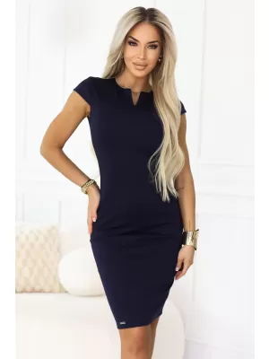Рокля NUMOCO 608-2 ТЪМНО СИНЬО