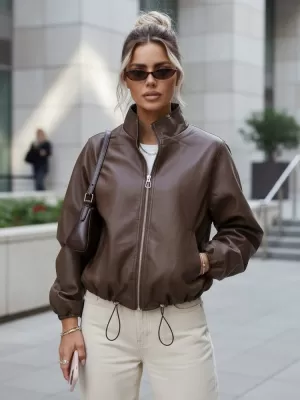 Дамско яке DSTREET TY5596 КАФЯВО
