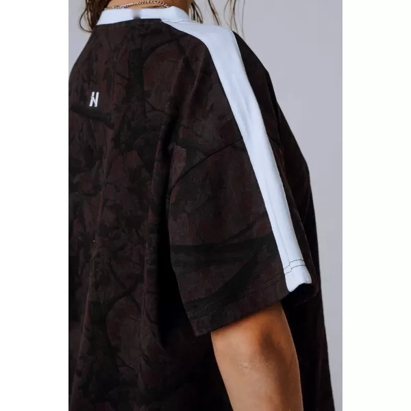  Тениска със свободна кройка POWER 894 DARK BROWN CAMO Nebbia 