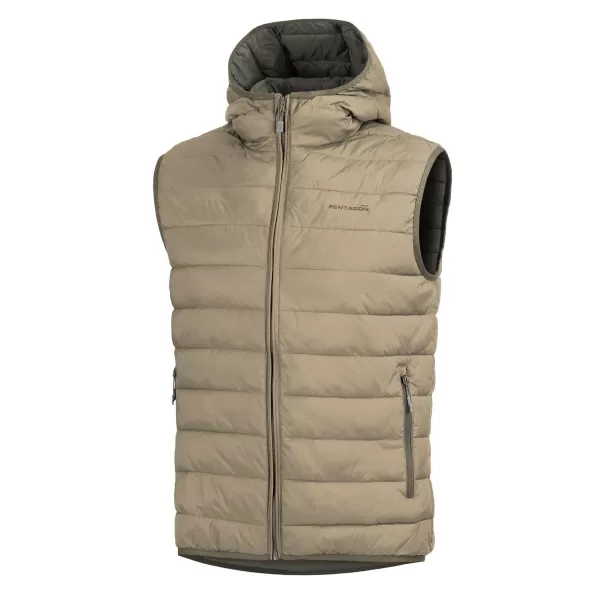  Жилетка PENTAGON AURORA 2.0 PUFFER HOODED VEST K04011-2.0 КАКИ 