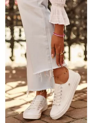 Дамски маратонки BIG STAR NN274285 WHITE Big Star Shoes