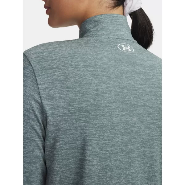  Дамска тениска UNDER ARMOUR TECH 1/2 ZIP- TWIST 1384225-587 СИНЬО 
