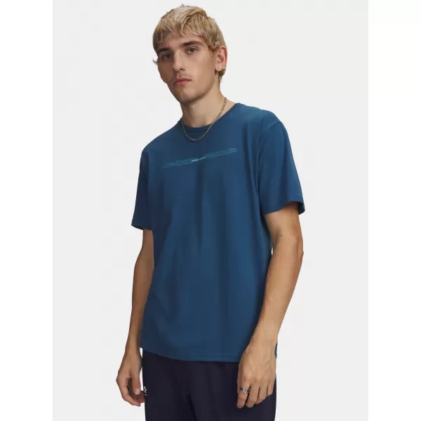  Мъжка тениска UNDER ARMOUR M BLUR WM SS 6009248-498 СИНЬО 