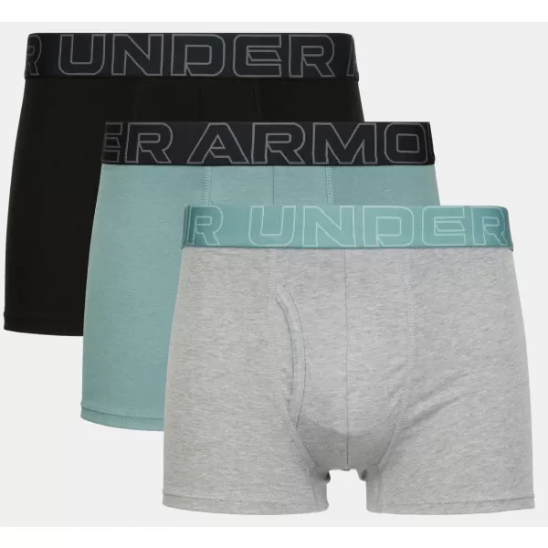  Мъжки боксерки UNDER ARMOUR M UA PERF COTTON 3IN - 3PK ЯСПИСОВО СИНЬО 