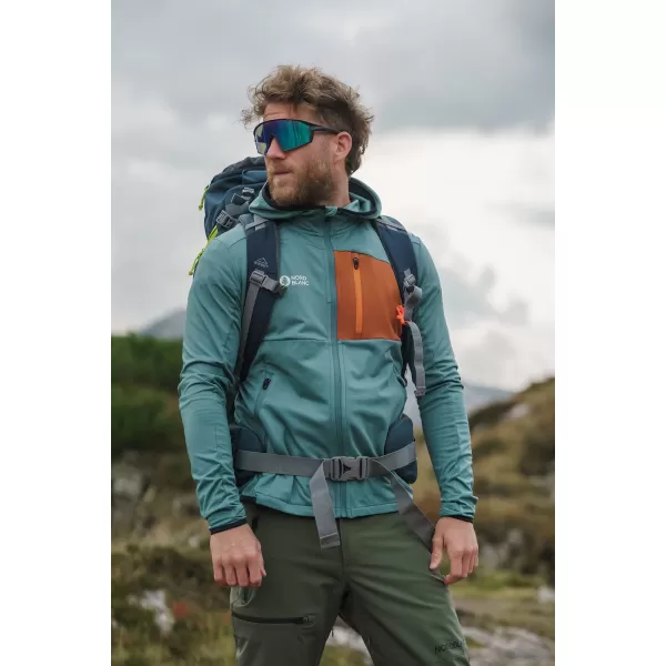  Мъжки суичър powerfleece NORDBLANC BRACKEN NBWFM8286 ТЪМНО ЗЕЛЕНО 