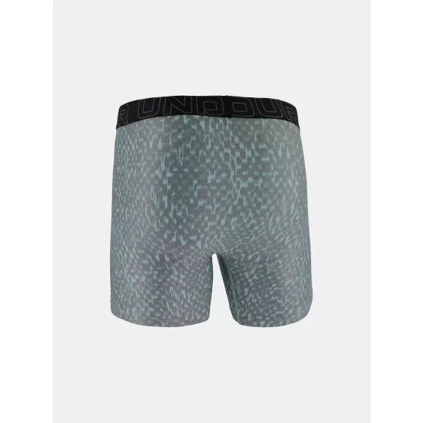 Мъжки боксерки UNDER ARMOUR UA PERFORMANCE TECH - PRINT 6IN - 1PK 1383875-477 СИНЬО 