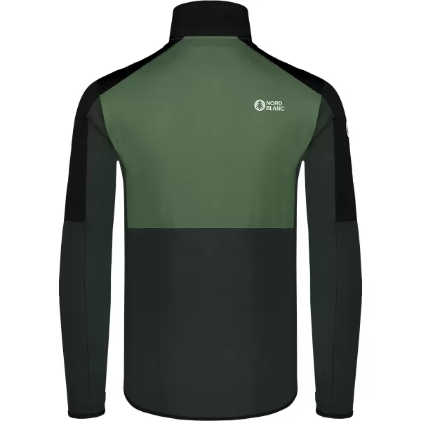  Мъжки суичър powerfleece NORDBLANC GROAN NBWFM8282 ТЪМНО ЗЕЛЕНО 
