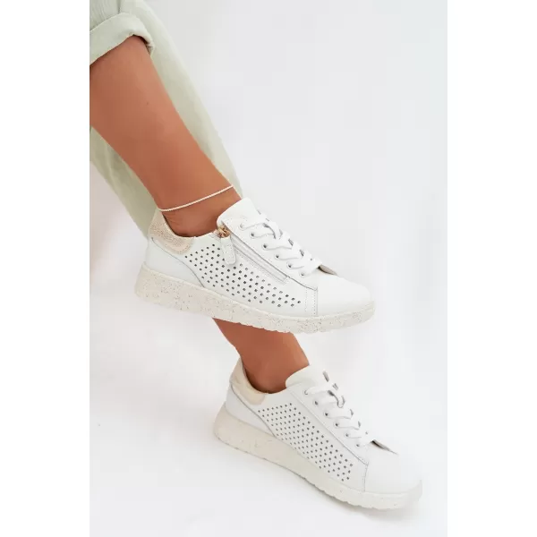  Дамски кецове EVENTO KALORINNE БЯЛО/ЗЛАТНО 