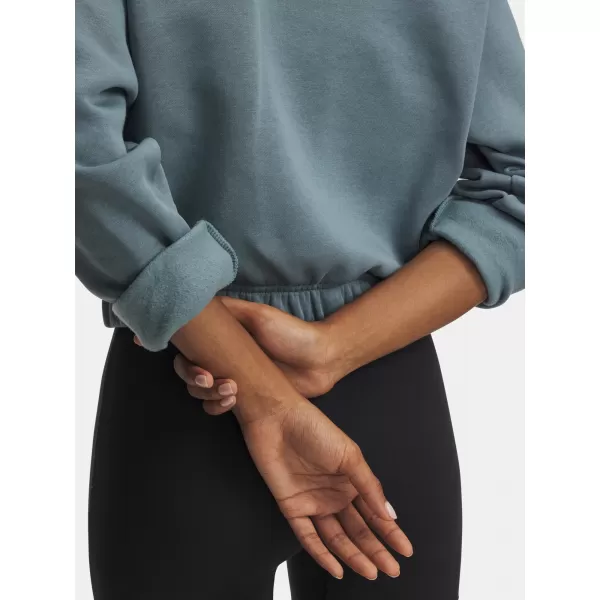  Дамски суичър UNDER ARMOUR UA RIVAL FLEECE PIPED CREW 6007035-587 СИНЬО 