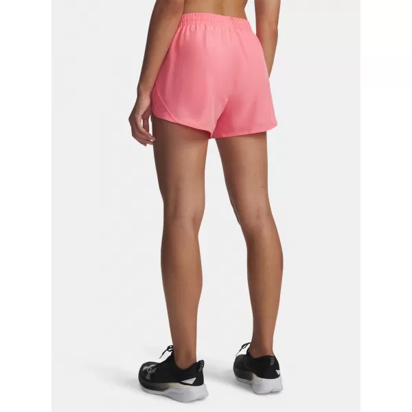  Дамски шорти UNDER ARMOUR UA FLY BY 3'' SHORTS 1382438-602 РОЗОВО 